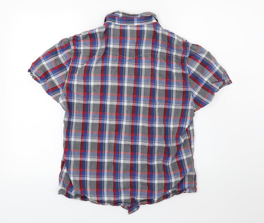 Mens UK Size L Lee Multicoloured  Button-Up Short Sleeve Casual Shirt
