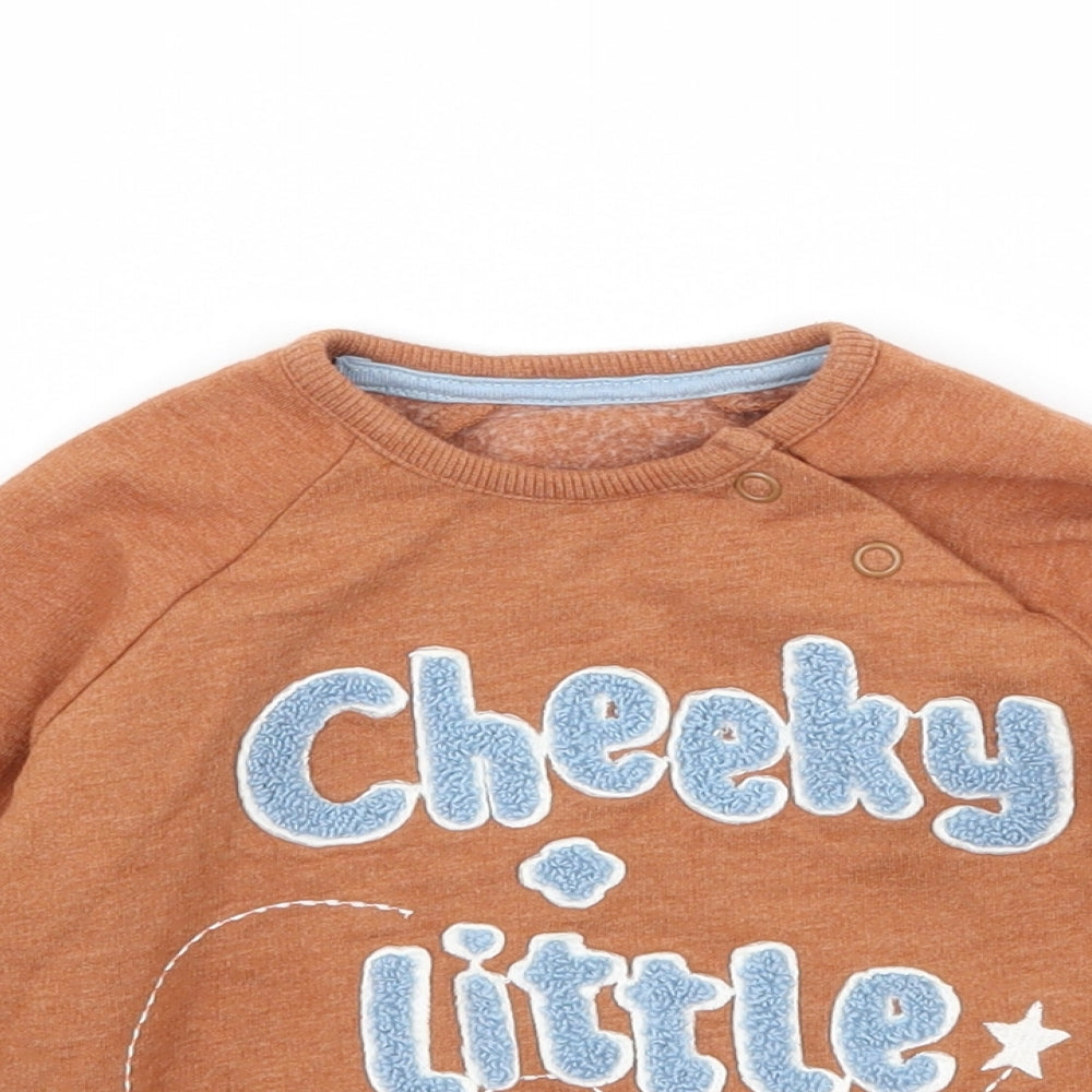 George Boys Brown  Jersey Pullover Jumper Size 9-12 Months  - Cheeky Little