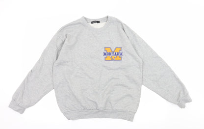 Boohoo Womens Grey  Jersey Pullover Sweatshirt Size M  - Montana