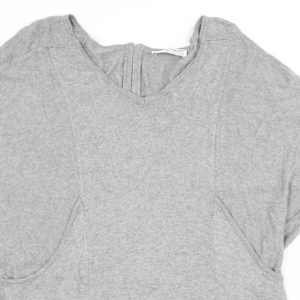 Marks and Spencer Womens Grey  Knit Jumper Dress  Size 8