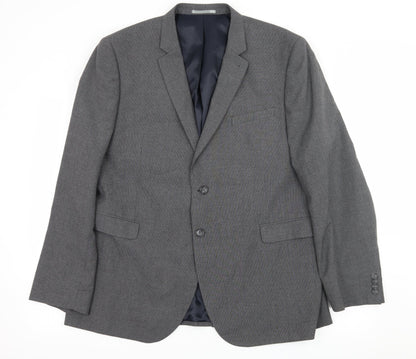 Mens UK Size XL Cedar Wood State Regular Grey Suit Jacket