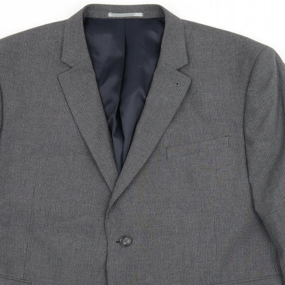 Mens UK Size XL Cedar Wood State Regular Grey Suit Jacket