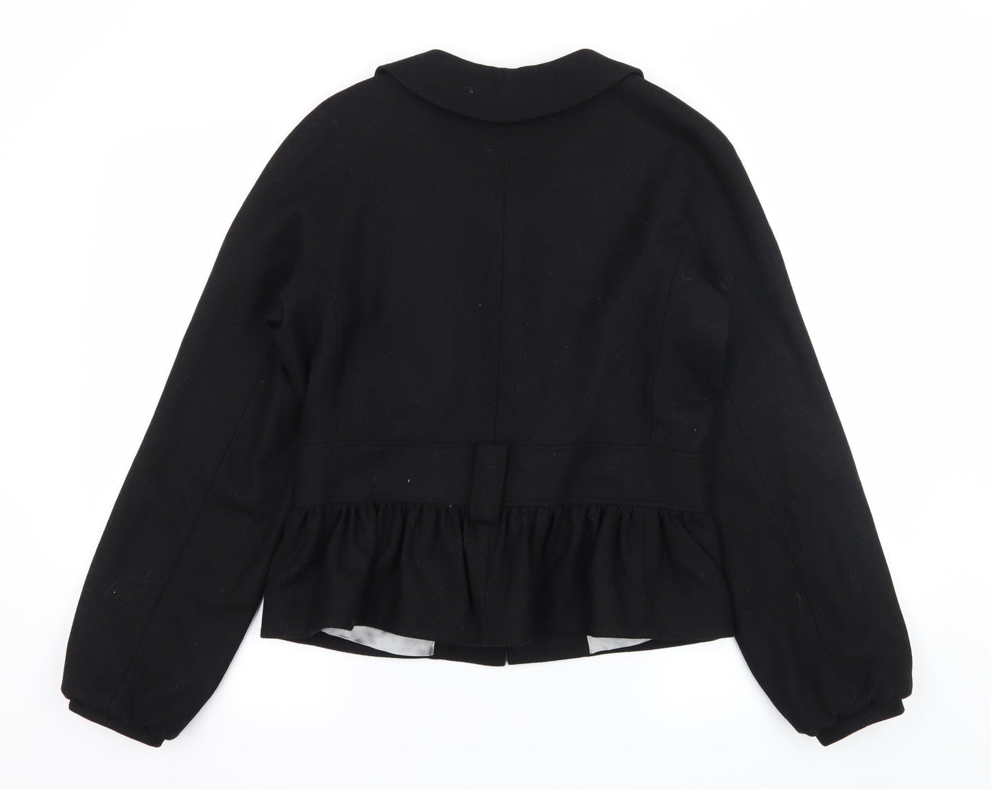 Womens UK Size 12 Miss Selfridge Black Pea Coat