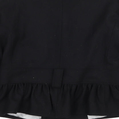 Womens UK Size 12 Miss Selfridge Black Pea Coat