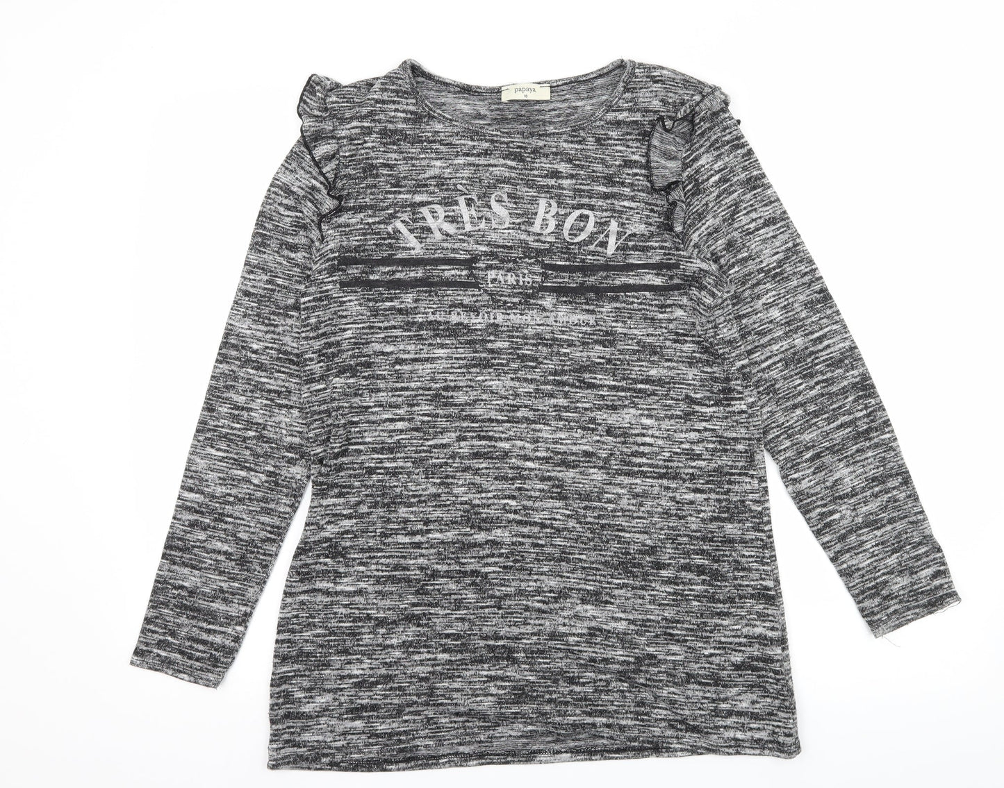 Papaya Womens Grey  Knit Pullover Jumper Size 10  - Tres Bon