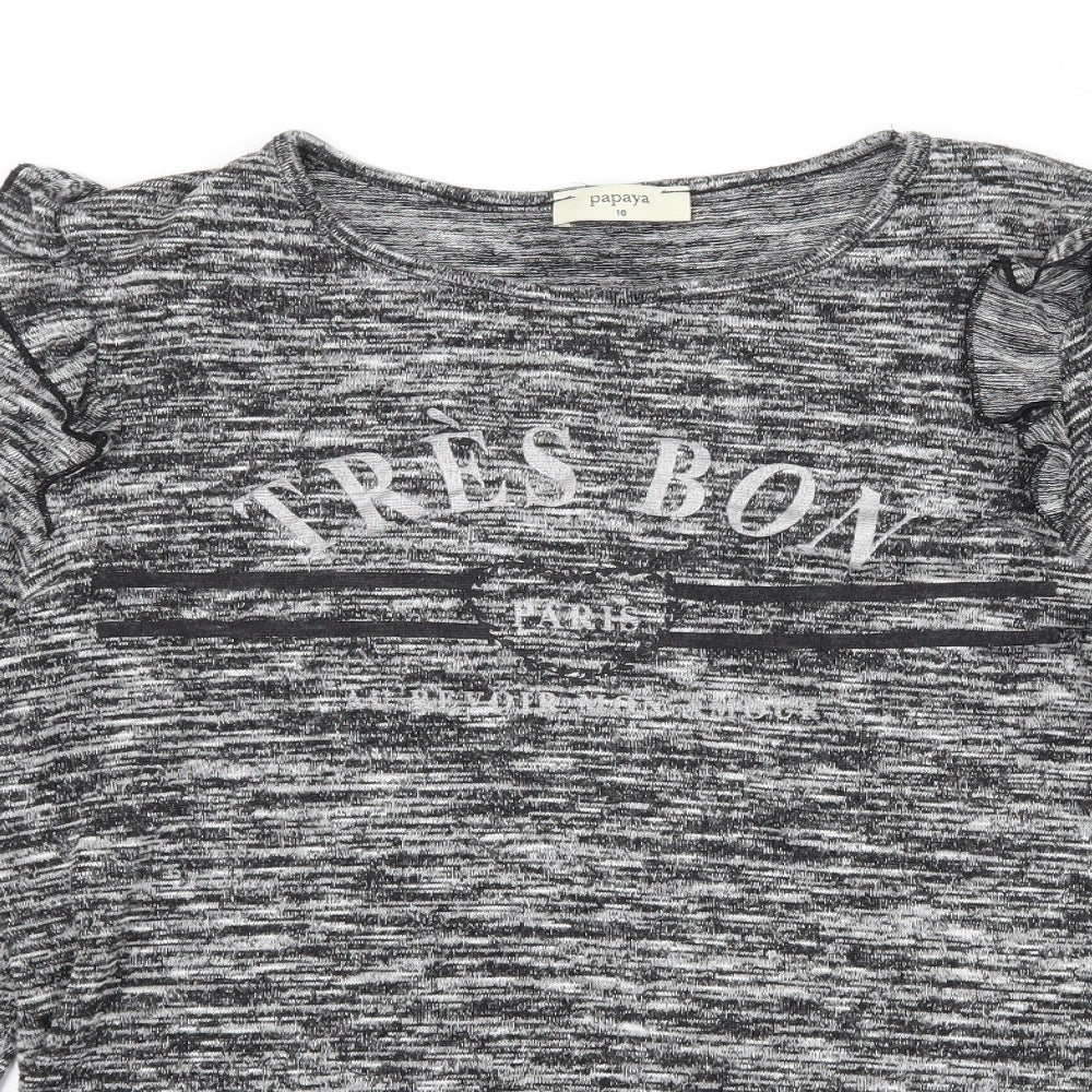 Papaya Womens Grey  Knit Pullover Jumper Size 10  - Tres Bon
