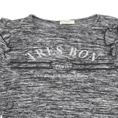 Papaya Womens Grey  Knit Pullover Jumper Size 10  - Tres Bon