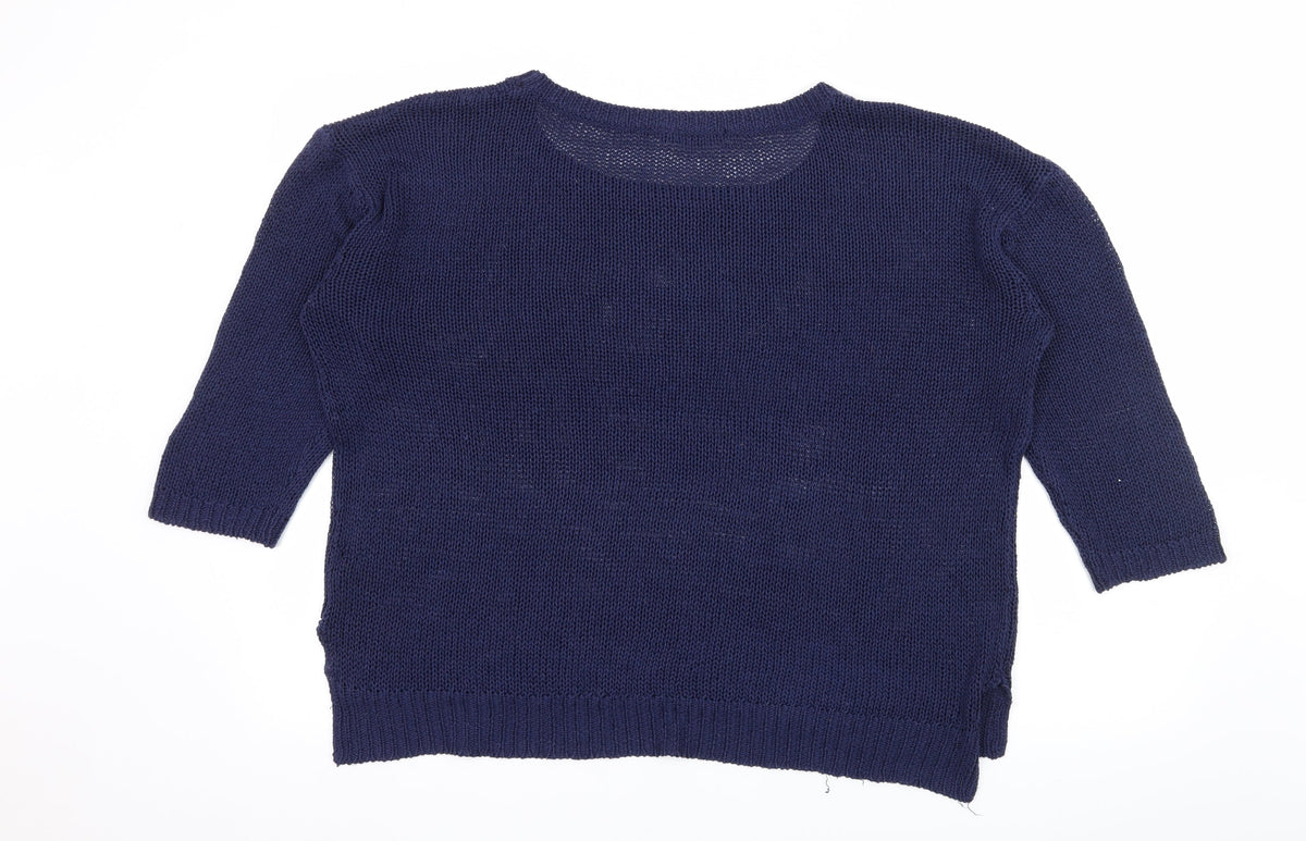 Pep&Co Womens Blue  Knit Pullover Jumper Size 18