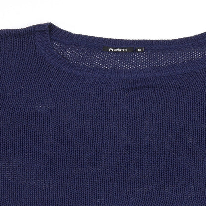 Pep&Co Womens Blue  Knit Pullover Jumper Size 18