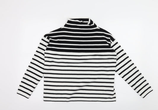 Peacocks Womens White Striped Knit Pullover Jumper Size S