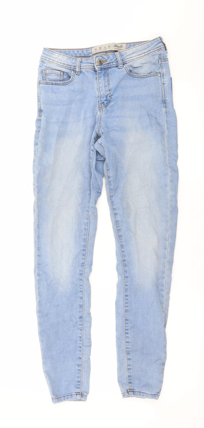 Denim & Co. Womens Blue  Denim Skinny Jeans Size 10 L28 in