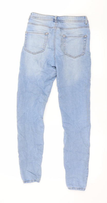 Denim & Co. Womens Blue  Denim Skinny Jeans Size 10 L28 in