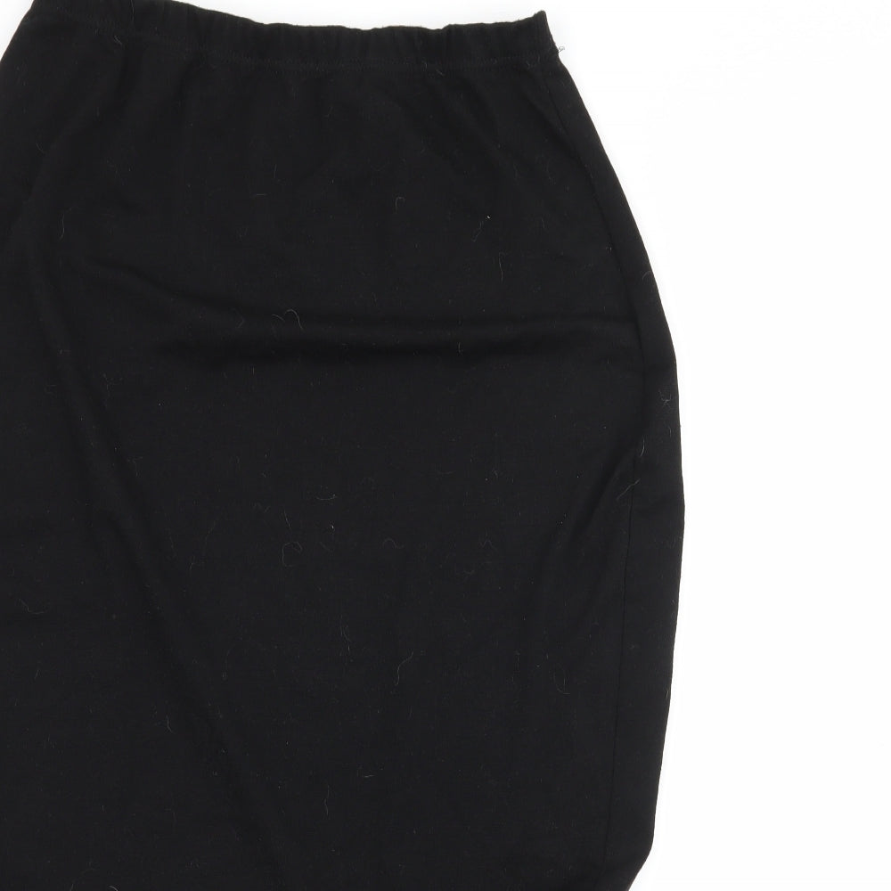 Amika Womens Black  Jersey Straight & Pencil Skirt Size XL