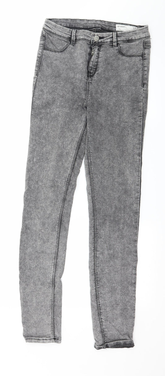 Zara Womens Grey  Denim Skinny Jeans Size 8 L29 in
