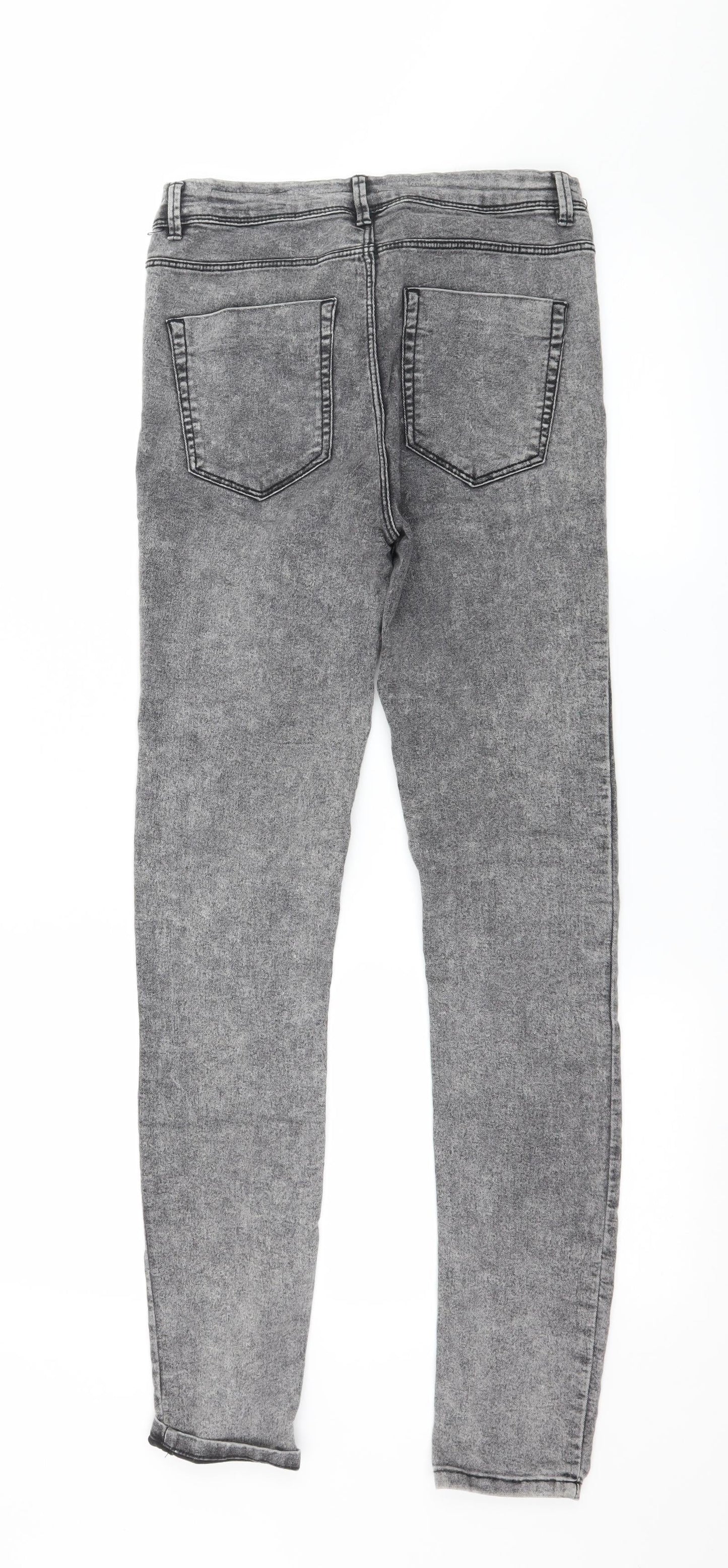 Zara Womens Grey  Denim Skinny Jeans Size 8 L29 in