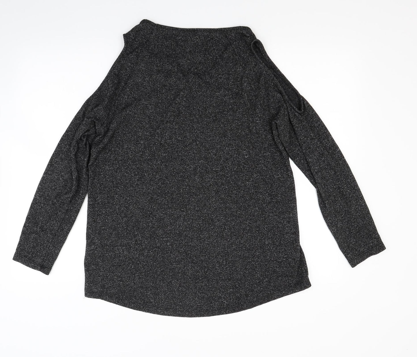 Pep&co Womens Grey  Knit Pullover Jumper Size 16  - Open Shoulders