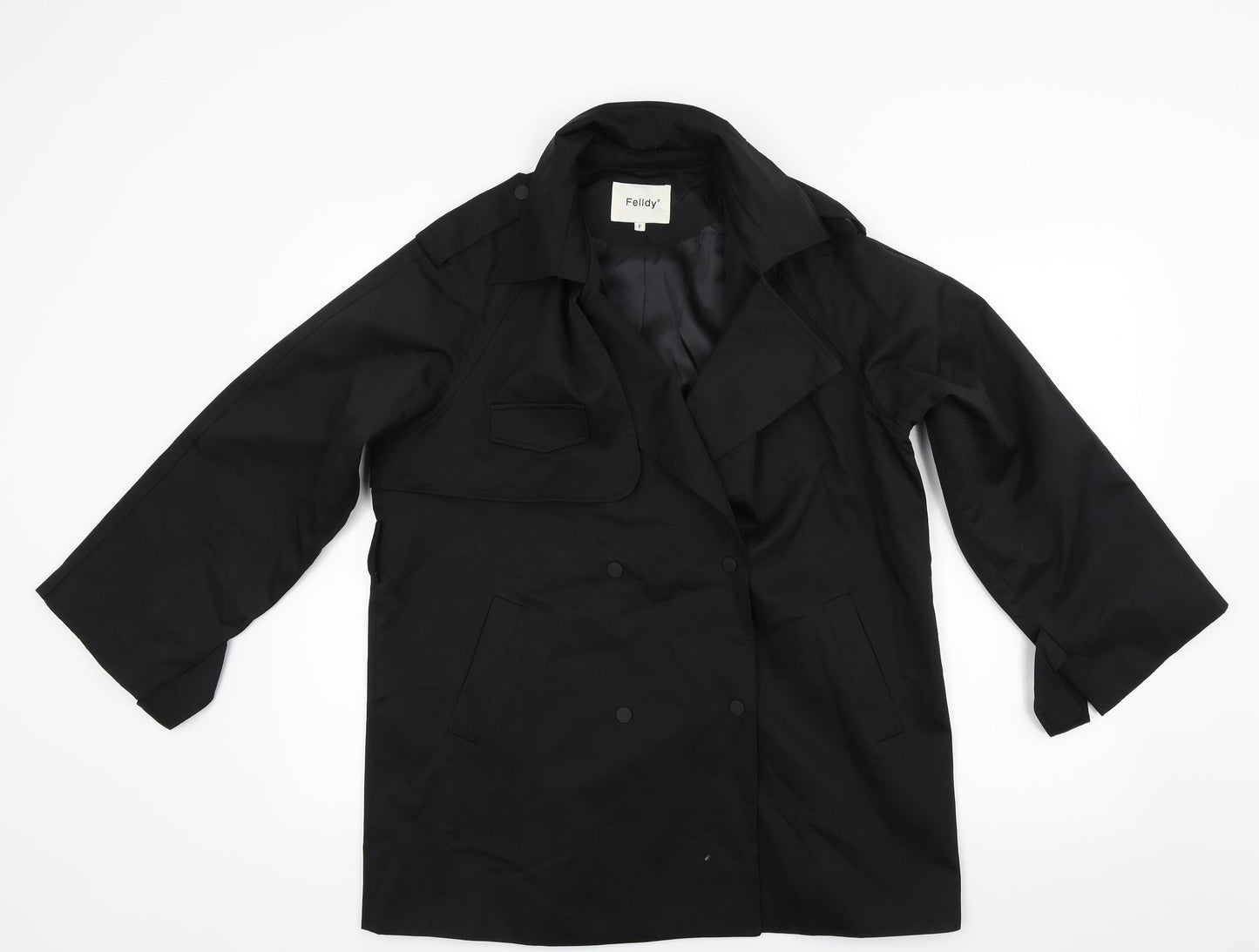 Felldy Womens Black   Overcoat Coat Size M