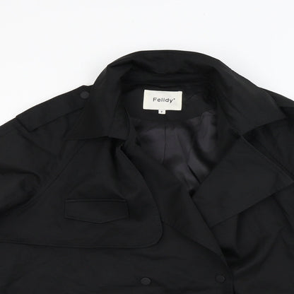 Felldy Womens Black   Overcoat Coat Size M