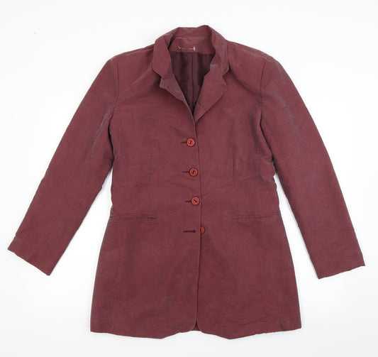 Womens UK Size 12 Etam Red Overcoat