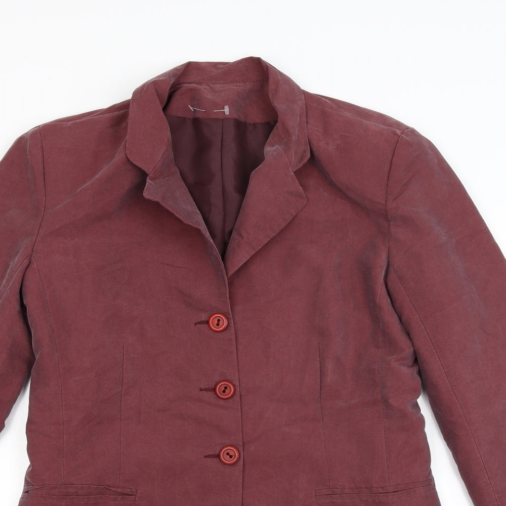 Womens UK Size 12 Etam Red Overcoat