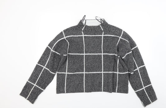 Atmosphere Womens Grey Check  Pullover Jumper Size L