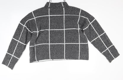 Atmosphere Womens Grey Check  Pullover Jumper Size L