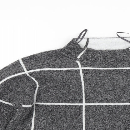 Atmosphere Womens Grey Check  Pullover Jumper Size L