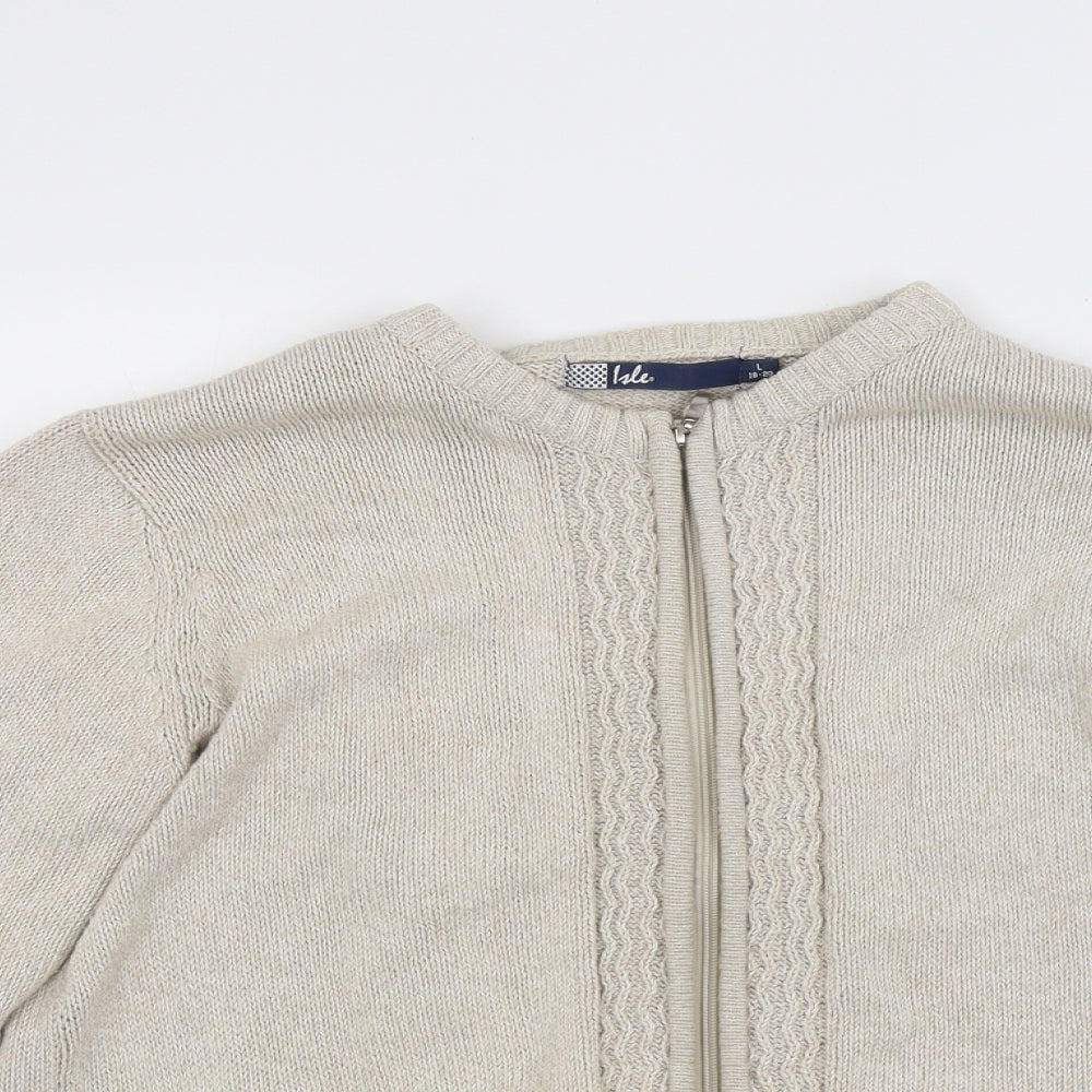 Isle Womens Brown   Cardigan Jumper Size 18
