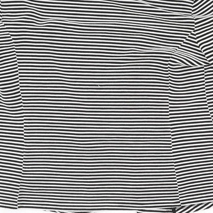 Papaya Womens White Striped  Jacket Coat Size 12