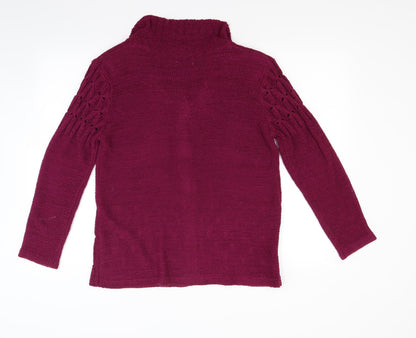 Roman Womens Red  Knit Cardigan Jumper Size M
