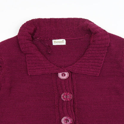 Roman Womens Red  Knit Cardigan Jumper Size M