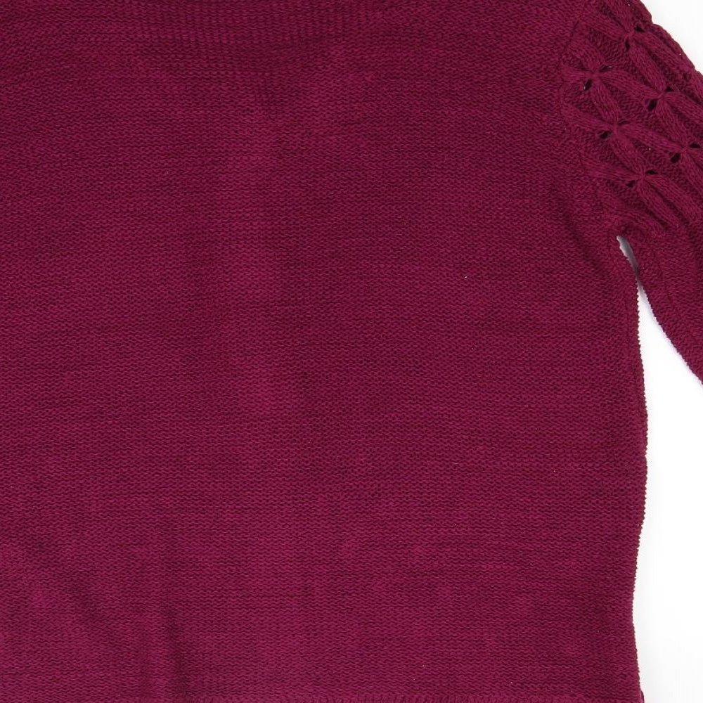 Roman Womens Red  Knit Cardigan Jumper Size M