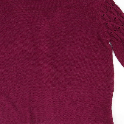 Roman Womens Red  Knit Cardigan Jumper Size M