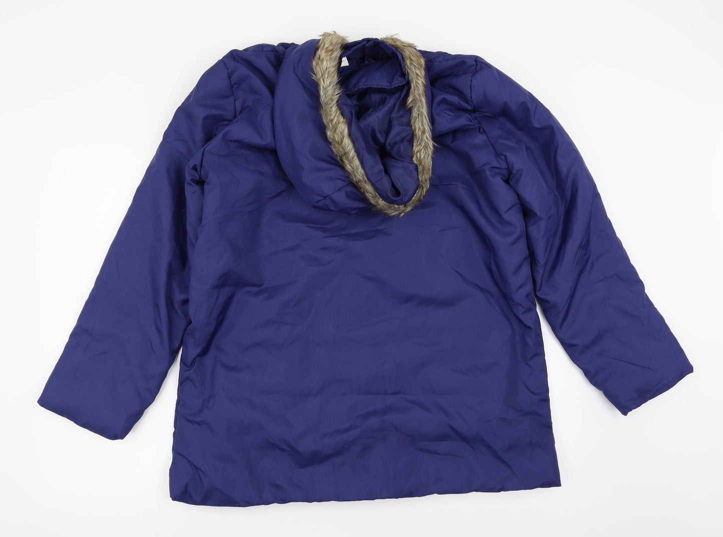 Womens UK Size S Anne De Lancay Blue Parka Coat