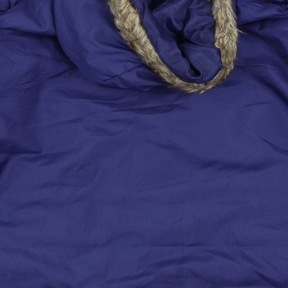 Womens UK Size S Anne De Lancay Blue Parka Coat