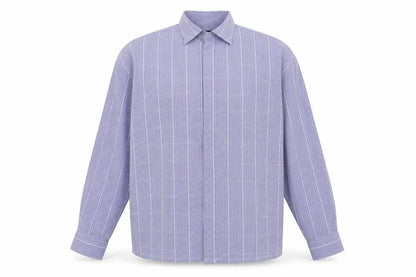 Mens UK Size L Island Earth Blue  Button-Up Long Sleeve Casual Shirt