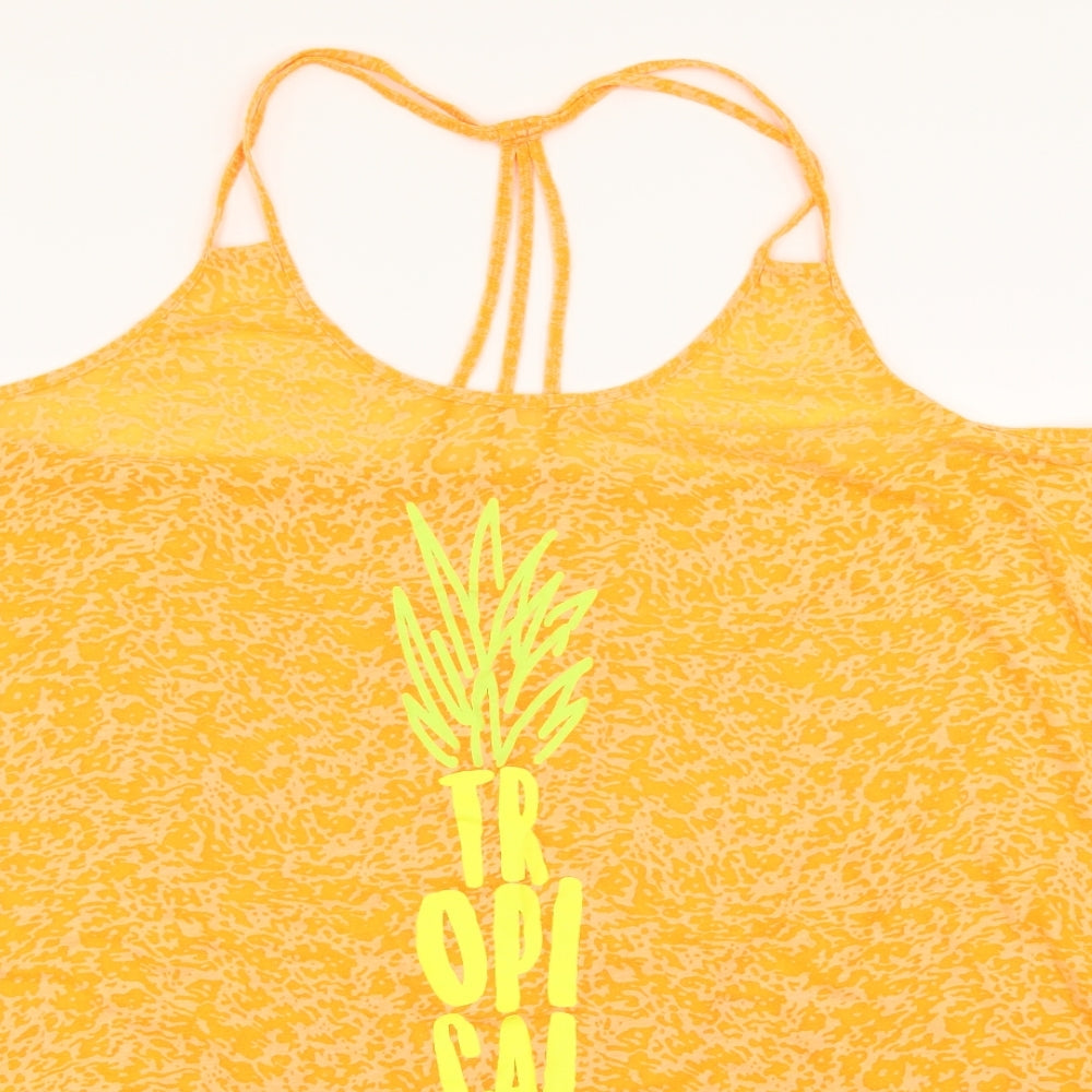 Matalan Womens Orange   Basic Tank Size XL  - Tropical