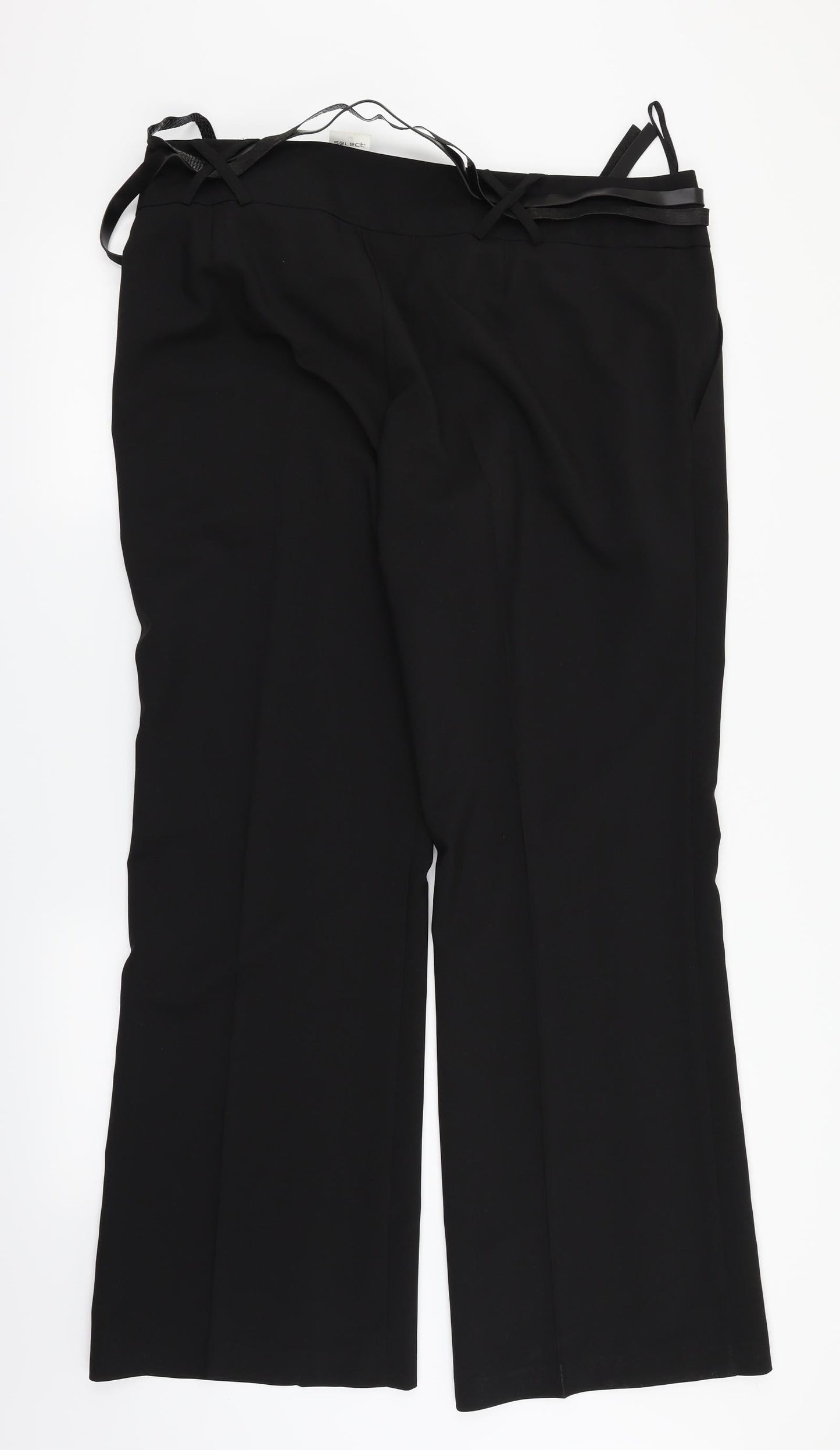 Womens UK Size 18 Select Regular Fit Dress Pants Black Trousers