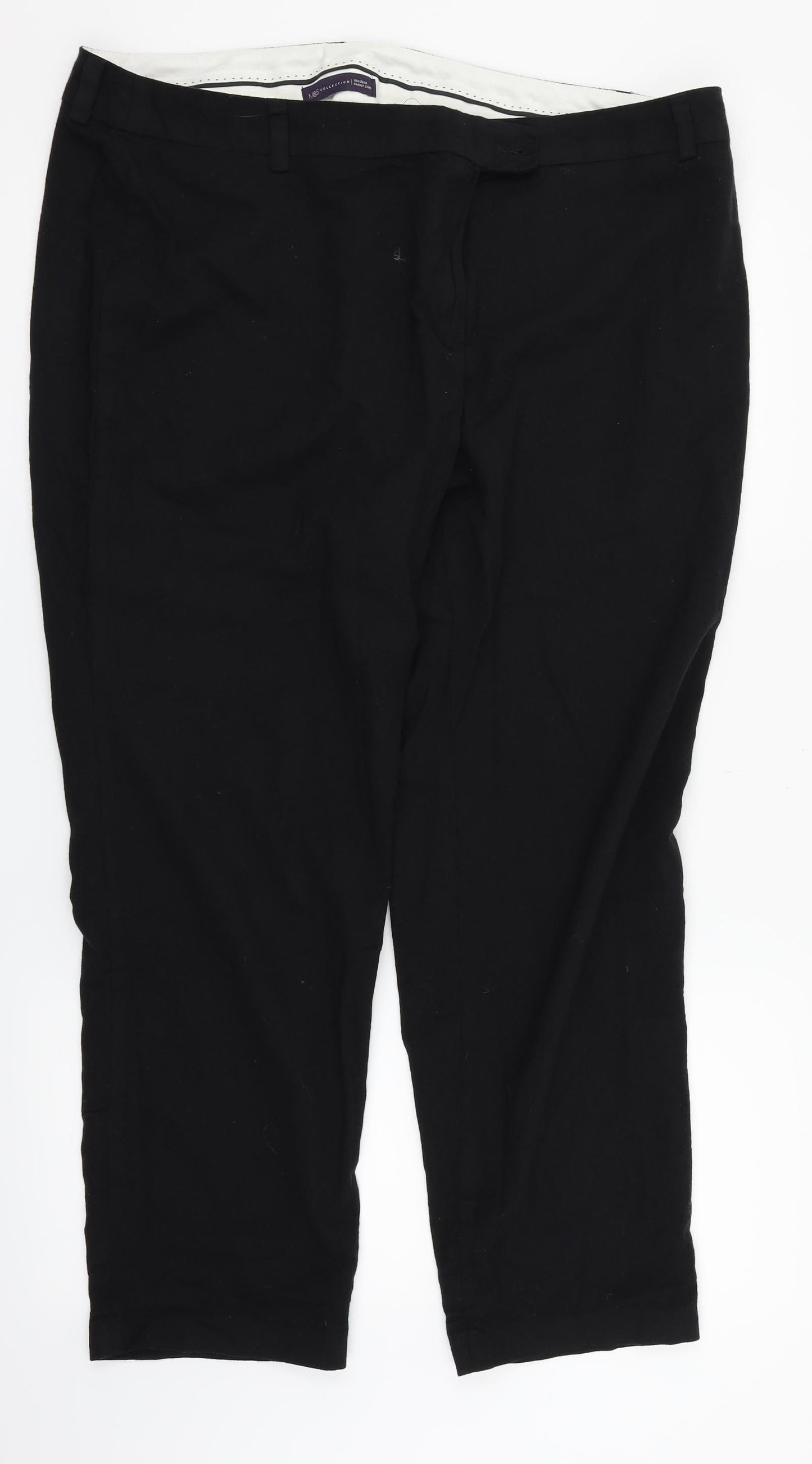 M&S Womens Black   Dress Pants Trousers Size 18 L26 in
