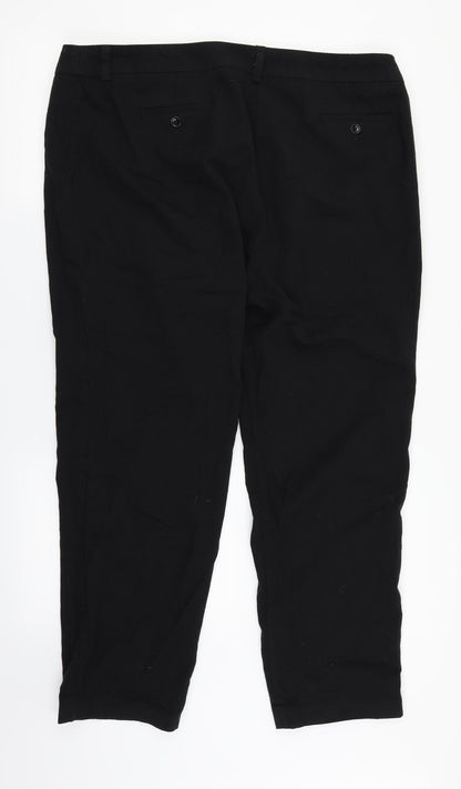 M&S Womens Black   Dress Pants Trousers Size 18 L26 in