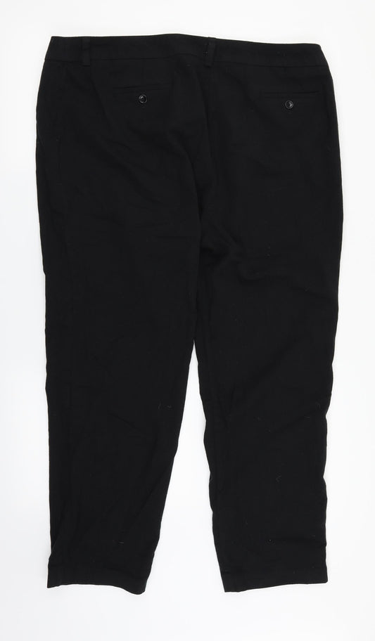 M&S Womens Black   Dress Pants Trousers Size 18 L26 in