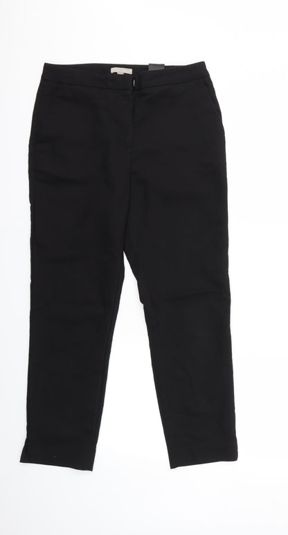 H&M Womens Black   Trousers  Size 10 L25 in