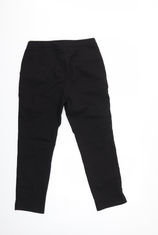 H&M Womens Black   Trousers  Size 10 L25 in