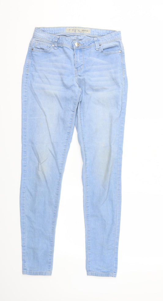 Denim & Co. Womens Blue  Denim Skinny Jeans Size 10 L29 in