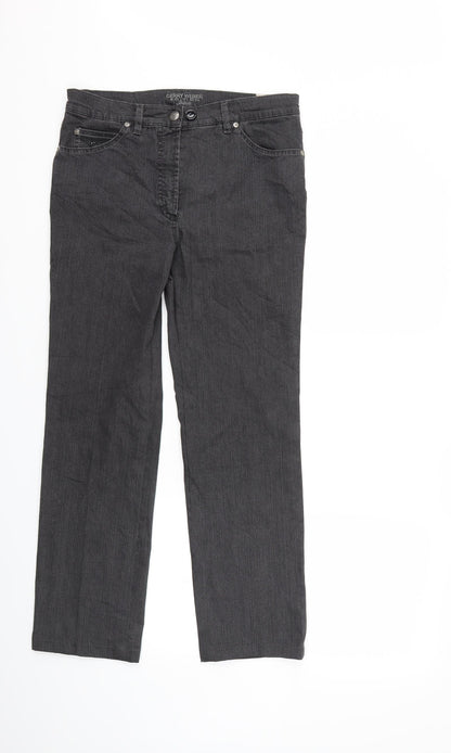 Gerry Weber Womens Grey  Denim Straight Jeans Size 10 L27 in