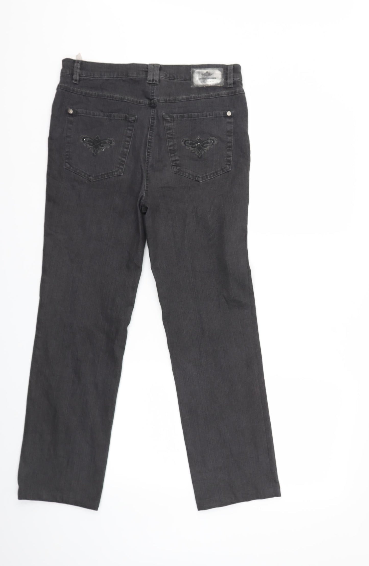 Gerry Weber Womens Grey  Denim Straight Jeans Size 10 L27 in