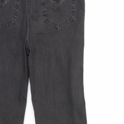 Gerry Weber Womens Grey  Denim Straight Jeans Size 10 L27 in