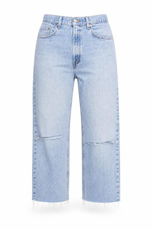 Womens Blue  Denim Cropped Jeans Size 30 in L23 in
