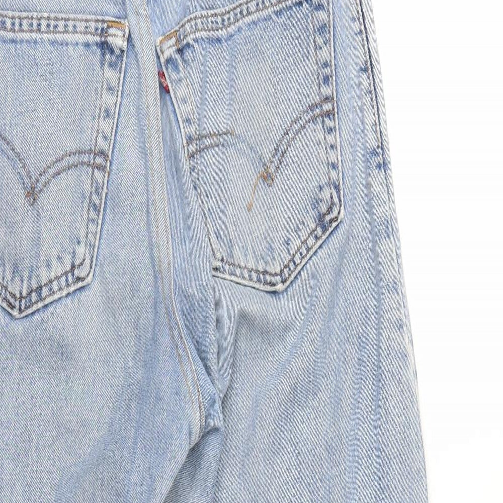 Womens UK Size 30 in Preworn Regular Fit Cropped Blue Jeans