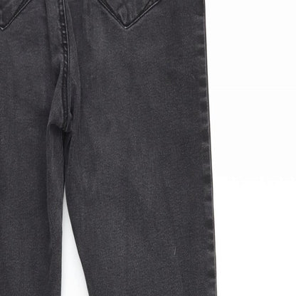 Denim & Co. Womens Grey  Denim Skinny Jeans Size 14 L26 in